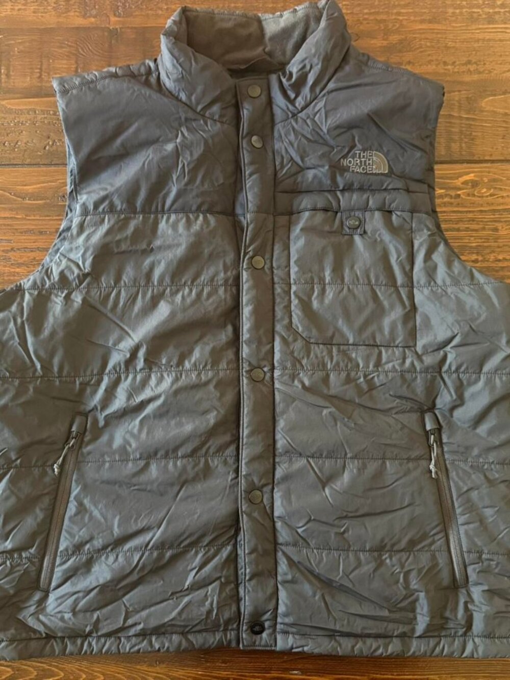 The North Face harway gray puffer vest